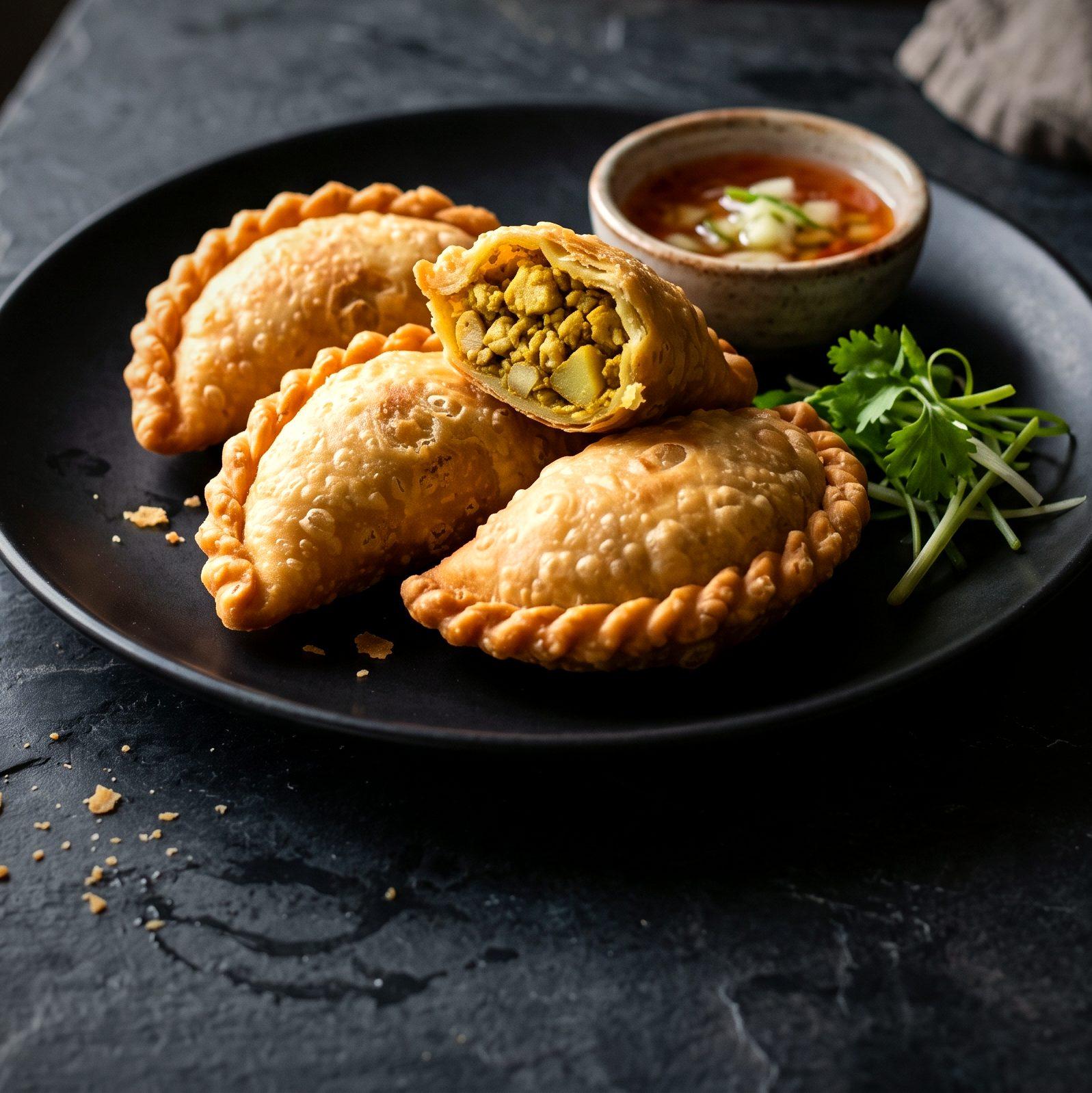 Curry Puffs (AI-generated illustration)