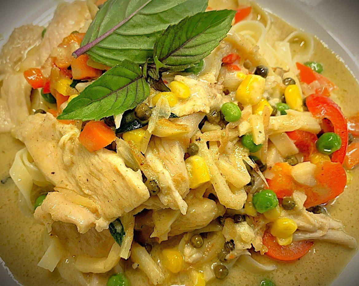 Green curry with Thai basil